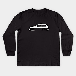 Reliant Robin Silhouette Kids Long Sleeve T-Shirt